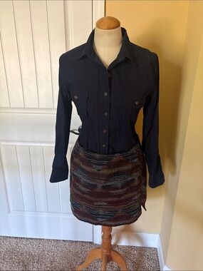 Cato Navy Button-Down Shirt - Long Sleeve